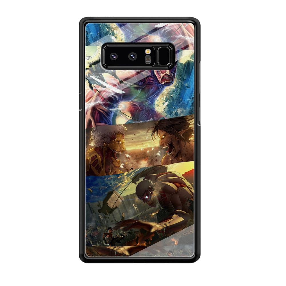 Attack on Titan Scene of Struggle Samsung Galaxy Note 8 Case-Oxvistore