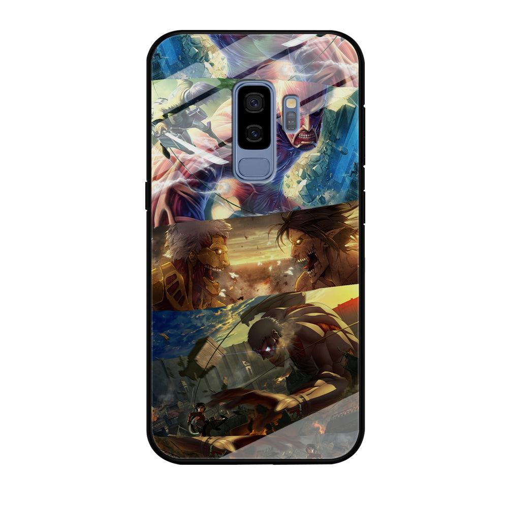 Attack on Titan Scene of Struggle Samsung Galaxy S9 Plus Case-Oxvistore