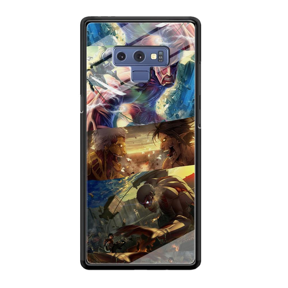 Attack on Titan Scene of Struggle Samsung Galaxy Note 9 Case-Oxvistore