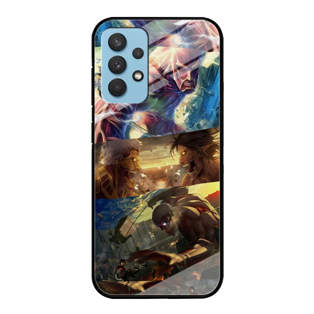 Attack on Titan Scene of Struggle Samsung Galaxy A32 Case-Oxvistore