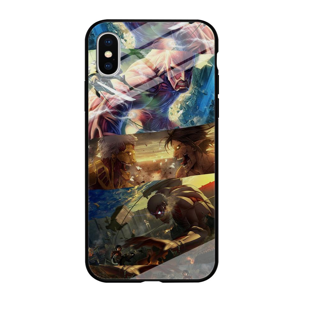 Attack on Titan Scene of Struggle iPhone X Case-Oxvistore