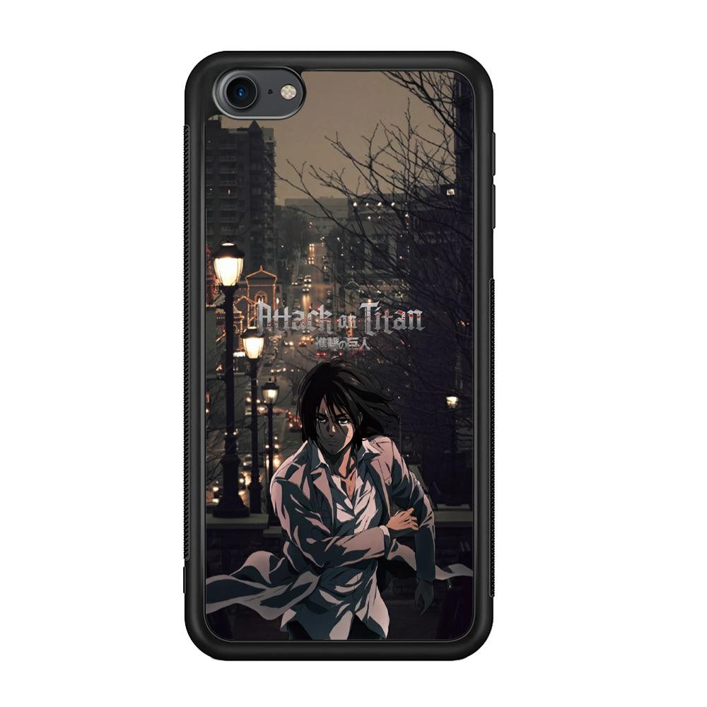 Attack on Titan Walked Home iPod Touch 6 Case-Rubber Black (2D Case)-Oxvistore