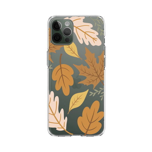 Autumn Comes with Blowing Dry Leaves Clear Soft Case