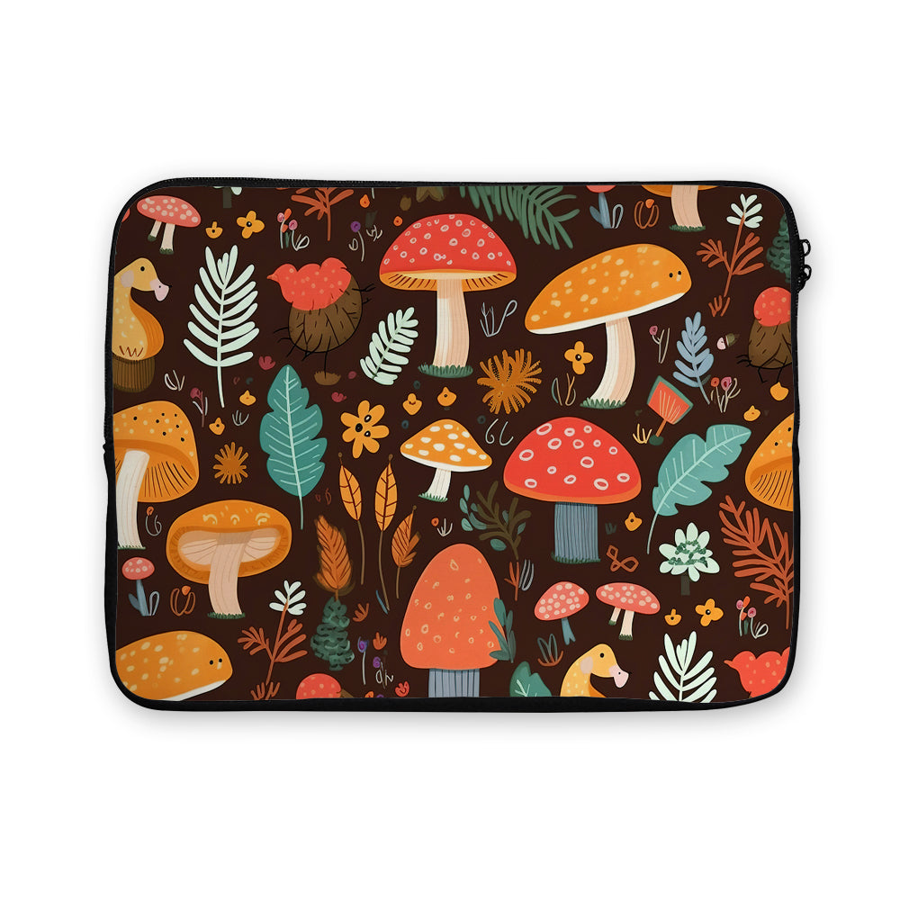 Autumn Mushrooms Pattern Laptop Sleeve Protective Cover