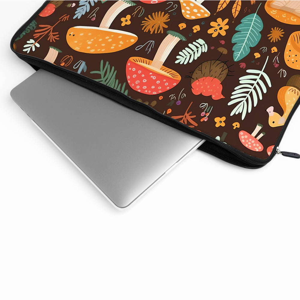 Autumn Mushrooms Pattern Laptop Sleeve Protective Cover