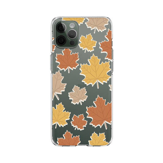 Autumn with Falling Maple Leaves Clear Soft Case