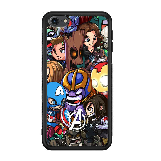 Avenger Cartoon Kid iPod Touch 6 Case-Rubber Black (2D Case)-Oxvistore