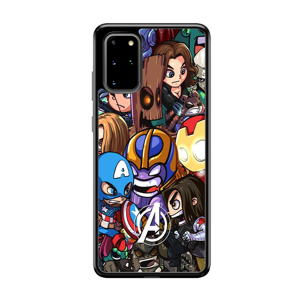 Avenger Cartoon Kid Samsung Galaxy S20 Plus Case-Rubber Black (2D Case)-Oxvistore