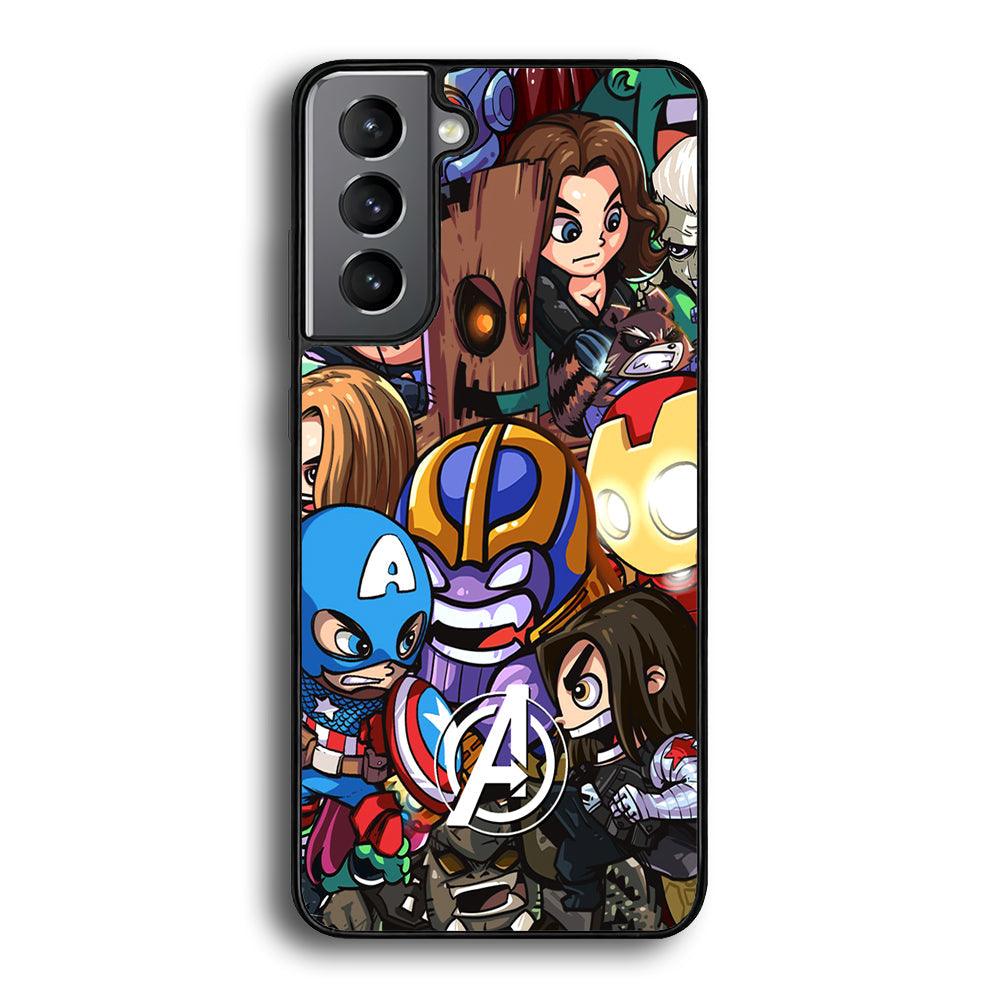 Avenger Cartoon Kid Samsung Galaxy S24 Plus Case-Rubber Black (2D Case)-Oxvistore