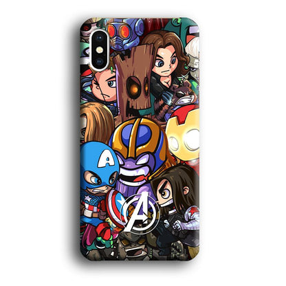 Avenger Cartoon Kid iPhone X Case-Oxvistore