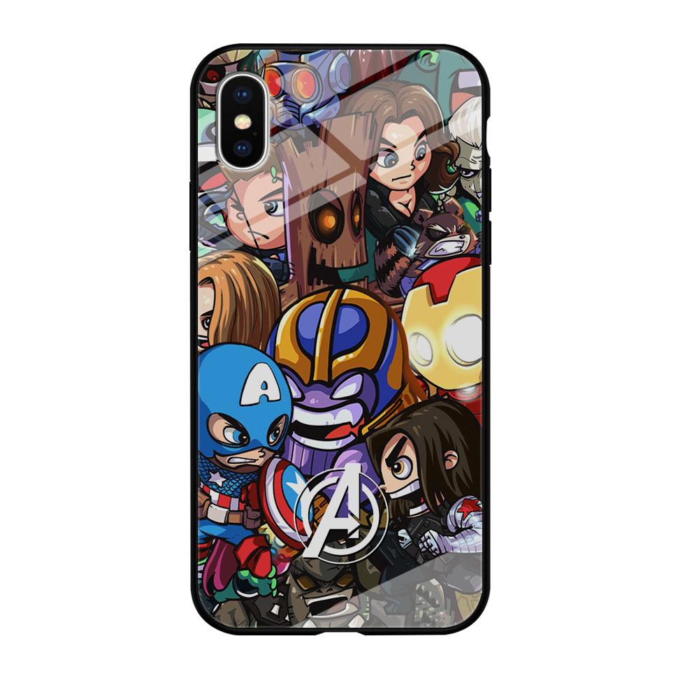 Avenger Cartoon Kid iPhone X Case-Oxvistore