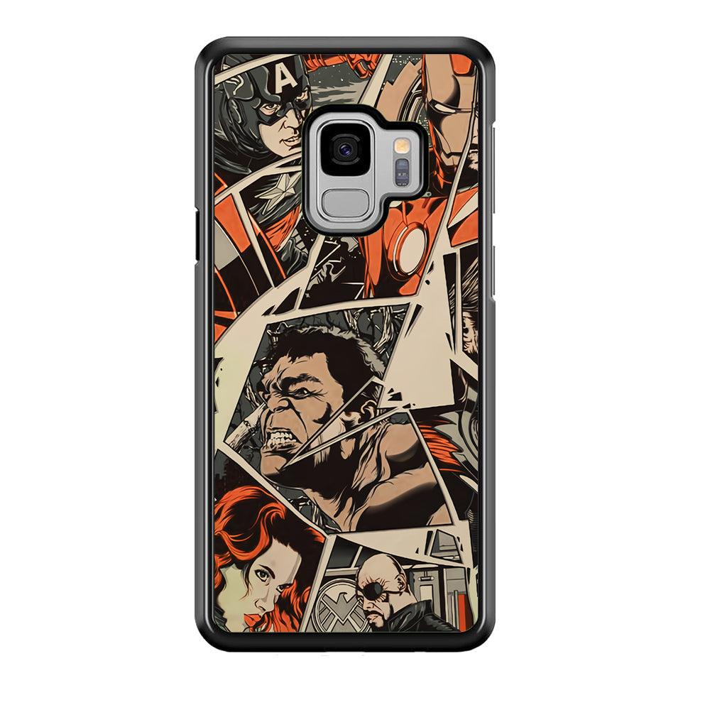 Avenger Piece of The Heroes Samsung Galaxy S9 Case-Rubber Black (2D Case)-Oxvistore