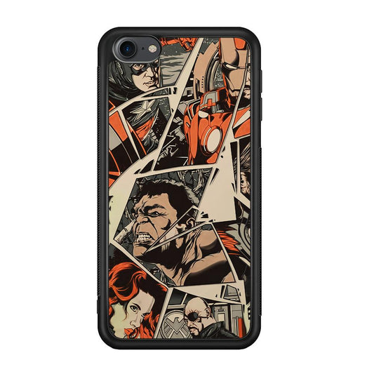 Avenger Piece of The Heroes iPod Touch 6 Case-Rubber Black (2D Case)-Oxvistore