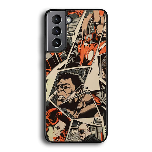 Avenger Piece of The Heroes Samsung Galaxy S22 Case-Rubber Black (2D Case)-Oxvistore