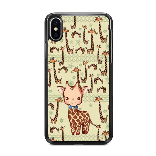 Baby Giraffe Adventure Ground iPhone X Case-Oxvistore