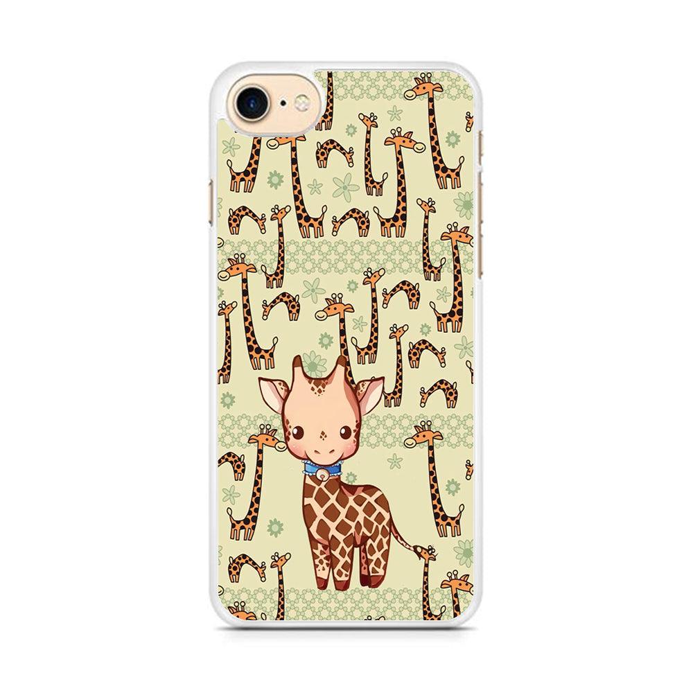 Baby Giraffe Adventure Ground iPhone 8 Case-Oxvistore