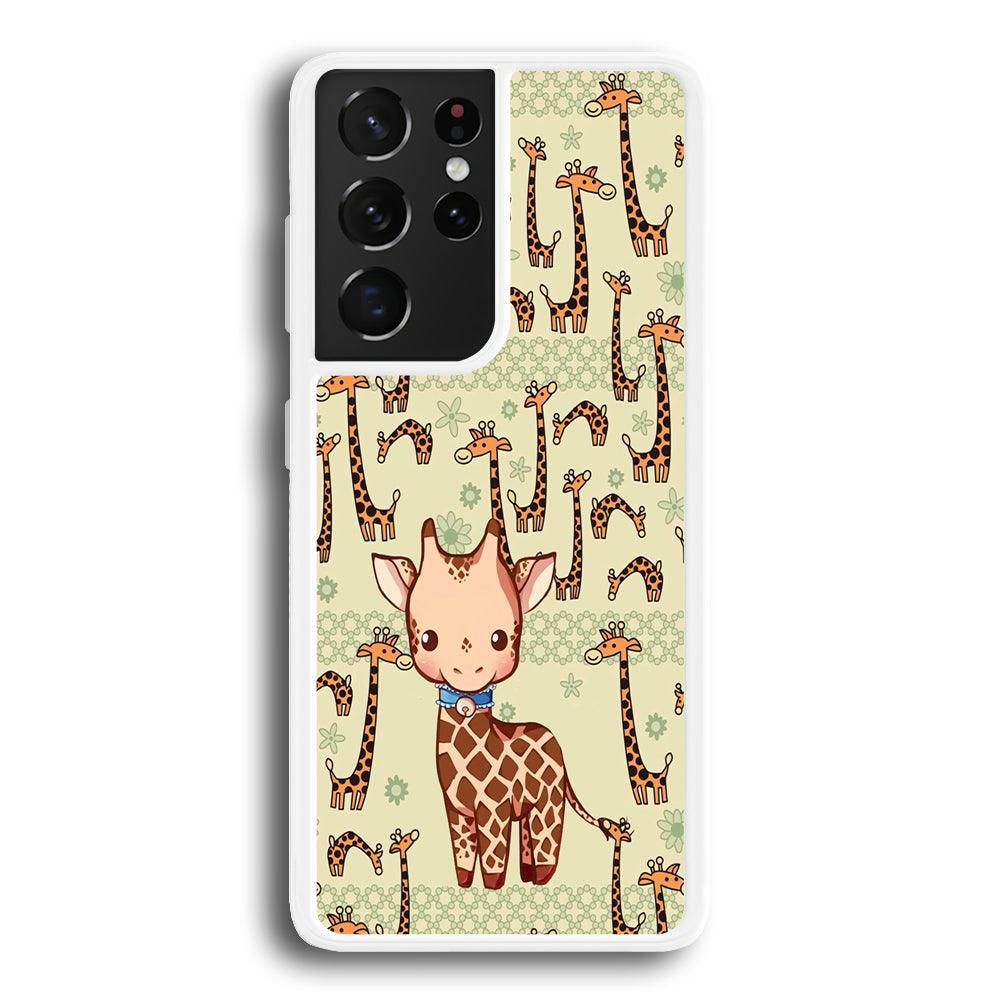 Baby Giraffe Adventure Ground Samsung Galaxy S21 Ultra Case-Oxvistore