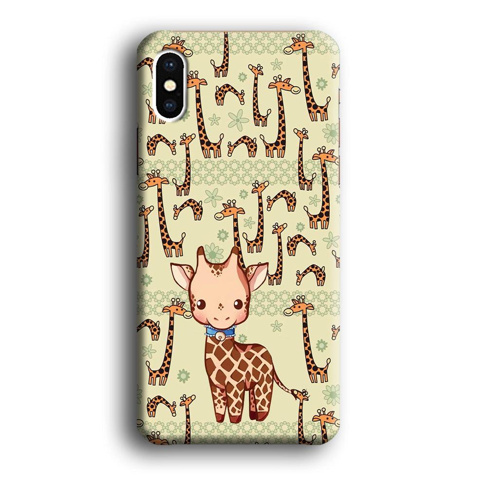 Baby Giraffe Adventure Ground iPhone X Case-Oxvistore