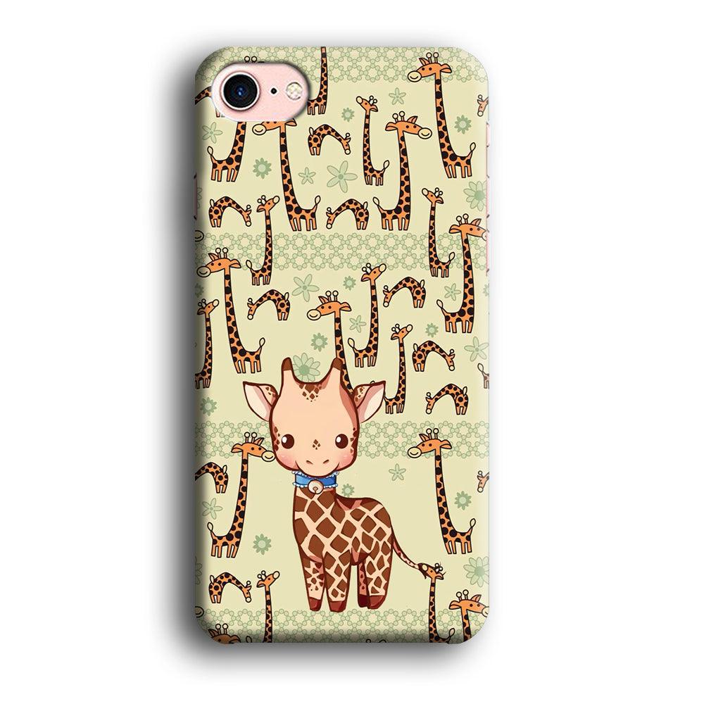 Baby Giraffe Adventure Ground iPhone 8 Case-Oxvistore