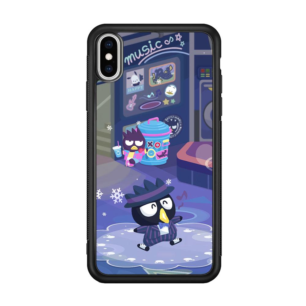 Bad Badtz-Maru Dancing Man iPhone X Case-Rubber Black (2D Case)-Oxvistore