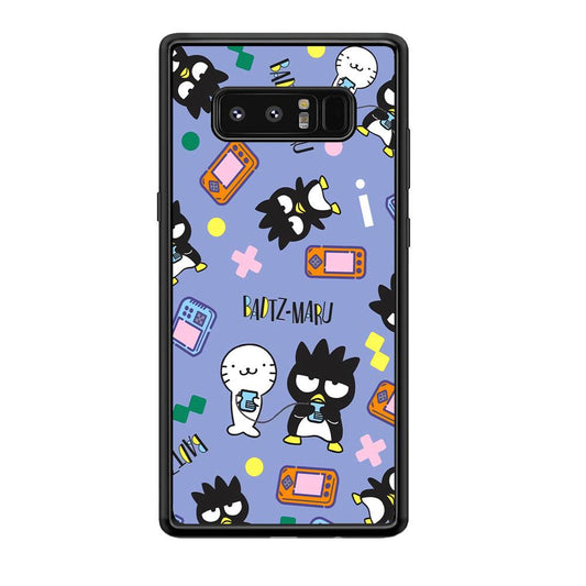 Bad Badtz-Maru Gaming Exhibition Samsung Galaxy Note 8 Case-Rubber Black (2D Case)-Oxvistore