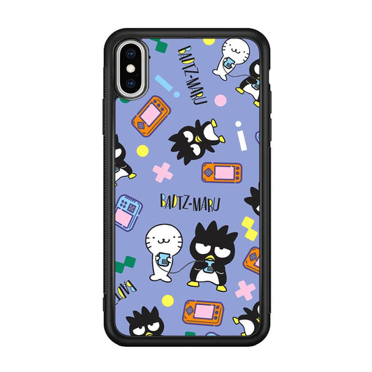 Bad Badtz-Maru Gaming Exhibition iPhone Xs Max Case-Rubber Black (2D Case)-Oxvistore