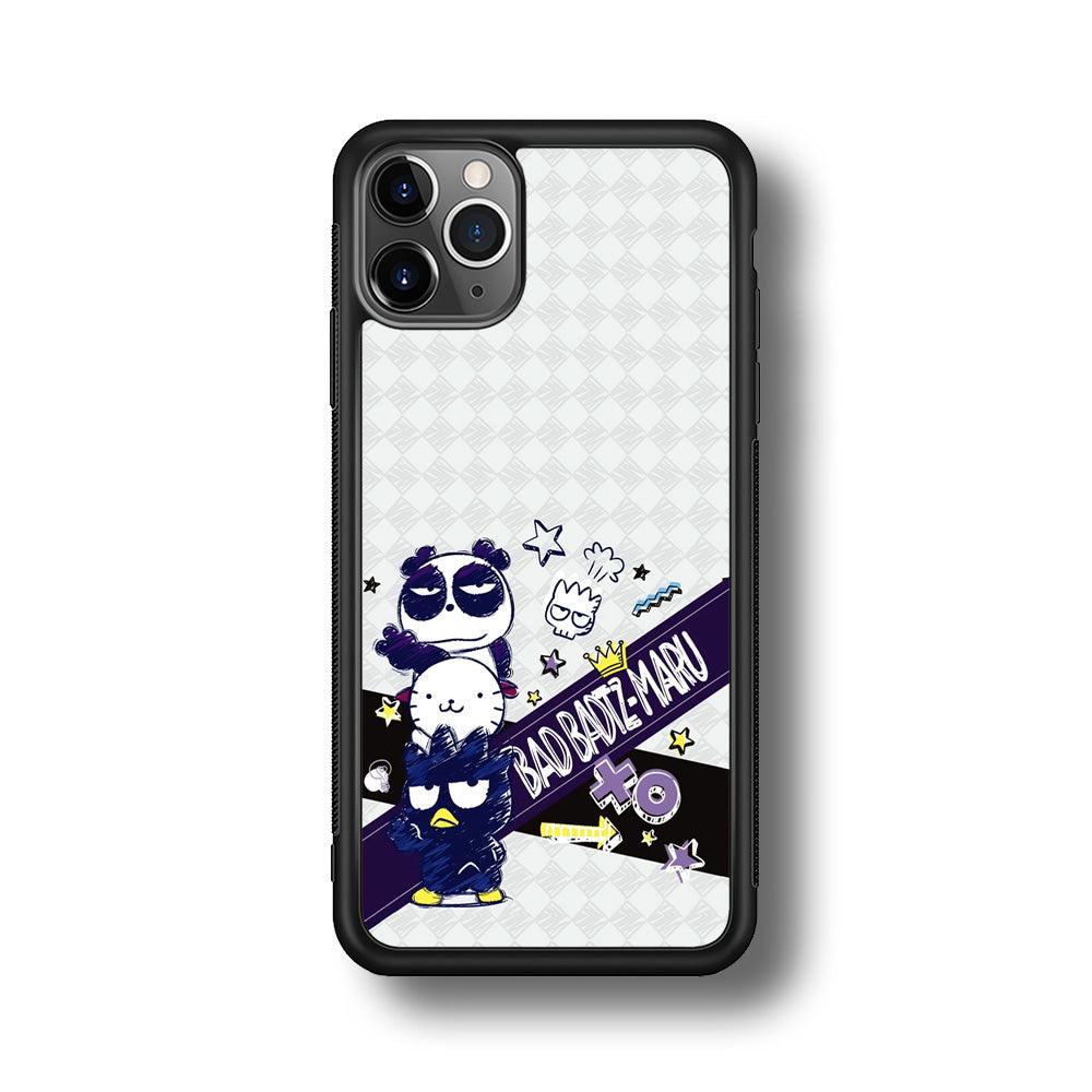 Bad Badtz-Maru Poster Sketch iPhone 11 Pro Case-Rubber Black (2D Case)-Oxvistore