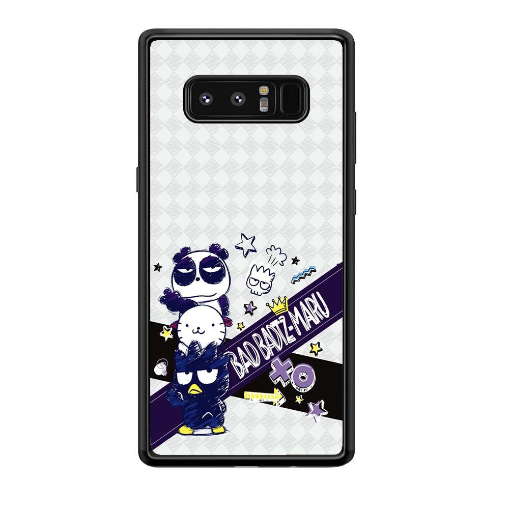 Bad Badtz-Maru Poster Sketch Samsung Galaxy Note 8 Case-Rubber Black (2D Case)-Oxvistore