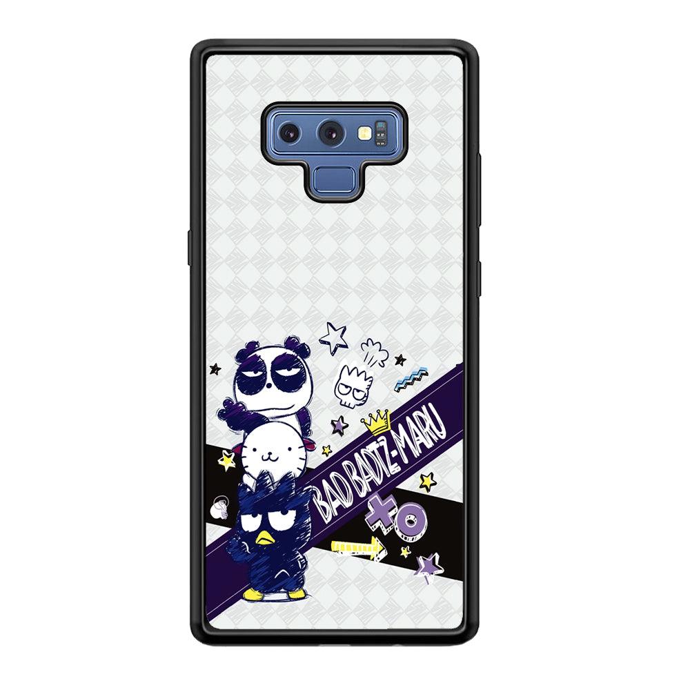 Bad Badtz-Maru Poster Sketch Samsung Galaxy Note 9 Case-Rubber Black (2D Case)-Oxvistore