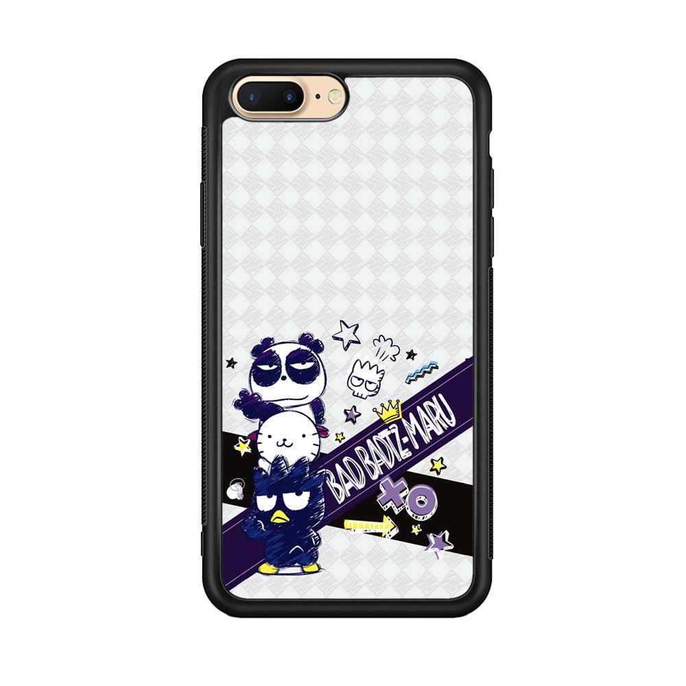 Bad Badtz-Maru Poster Sketch iPhone 8 Plus Case-Rubber Black (2D Case)-Oxvistore