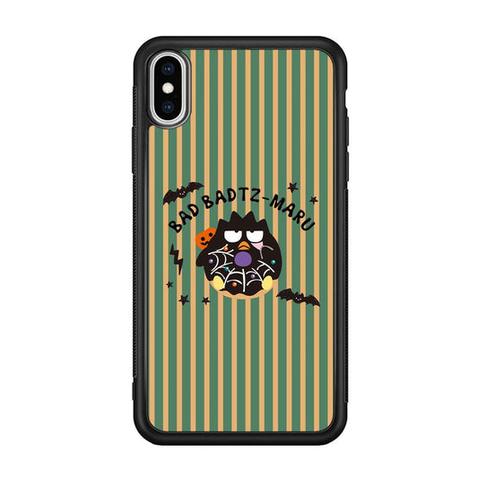 Bad Badtz-Maru Scene in Halloween iPhone XS Case-Rubber Black (2D Case)-Oxvistore