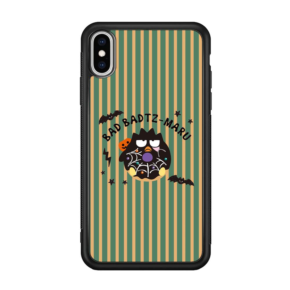 Bad Badtz-Maru Scene in Halloween iPhone X Case-Rubber Black (2D Case)-Oxvistore