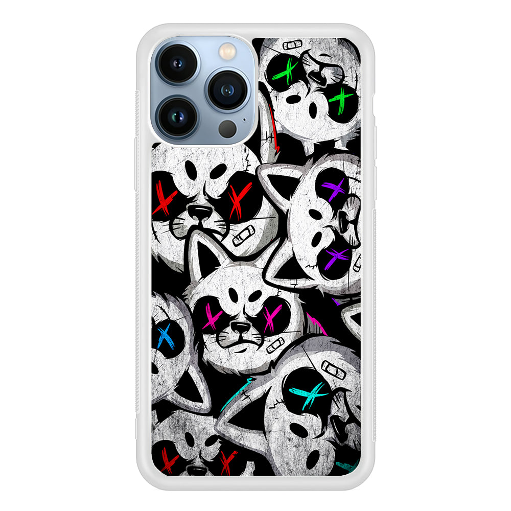 Bad Cat Heads 2D Rubber Phone Case