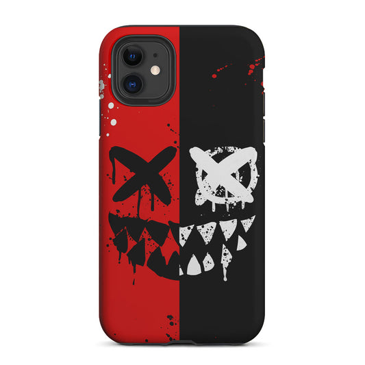 Bad Smiley Face Red Black 2 in 1 Tough Phone Case