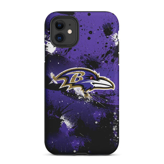 Baltimore Ravens Abstract 2 in 1 Tough Phone Case-Oxvistore