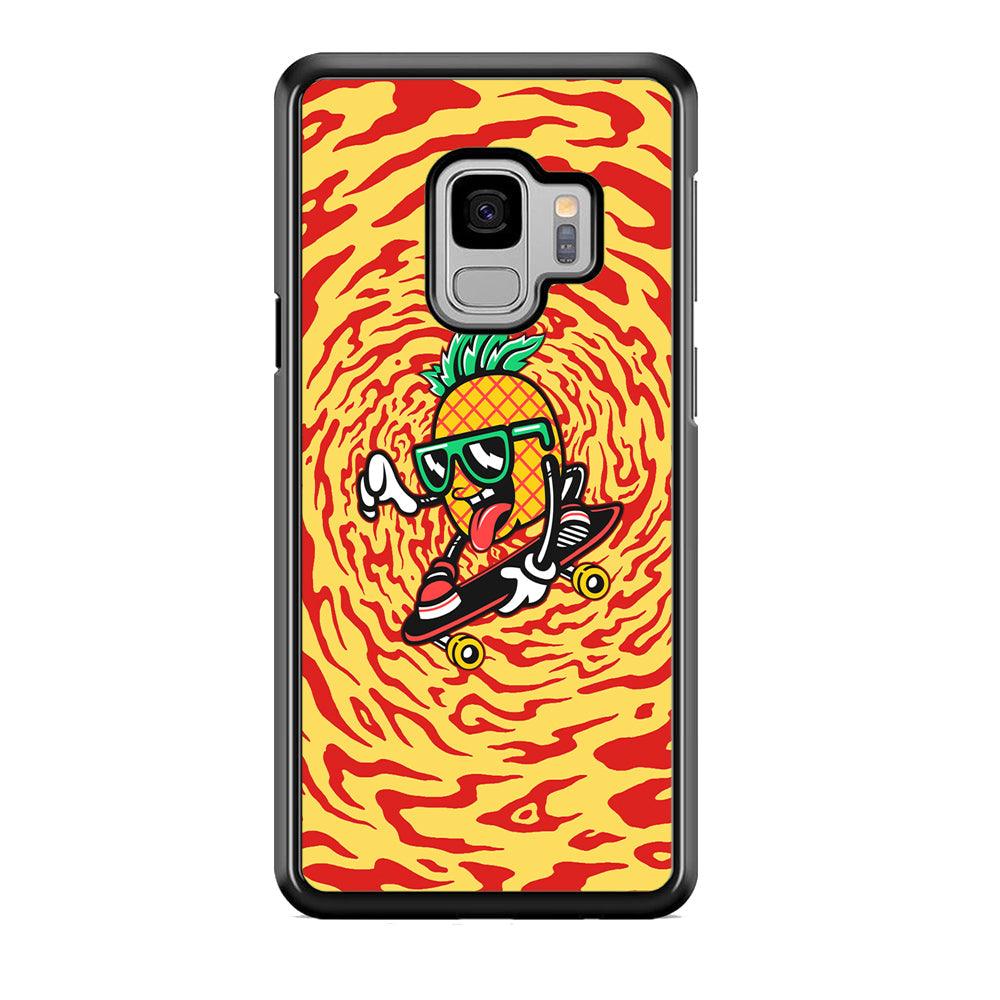Banana Twisted Skate Samsung Galaxy S9 Case-Rubber Black (2D Case)-Oxvistore