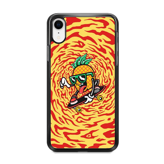 Banana Twisted Skate iPhone XR Case-Tempered Glass Case-Oxvistore