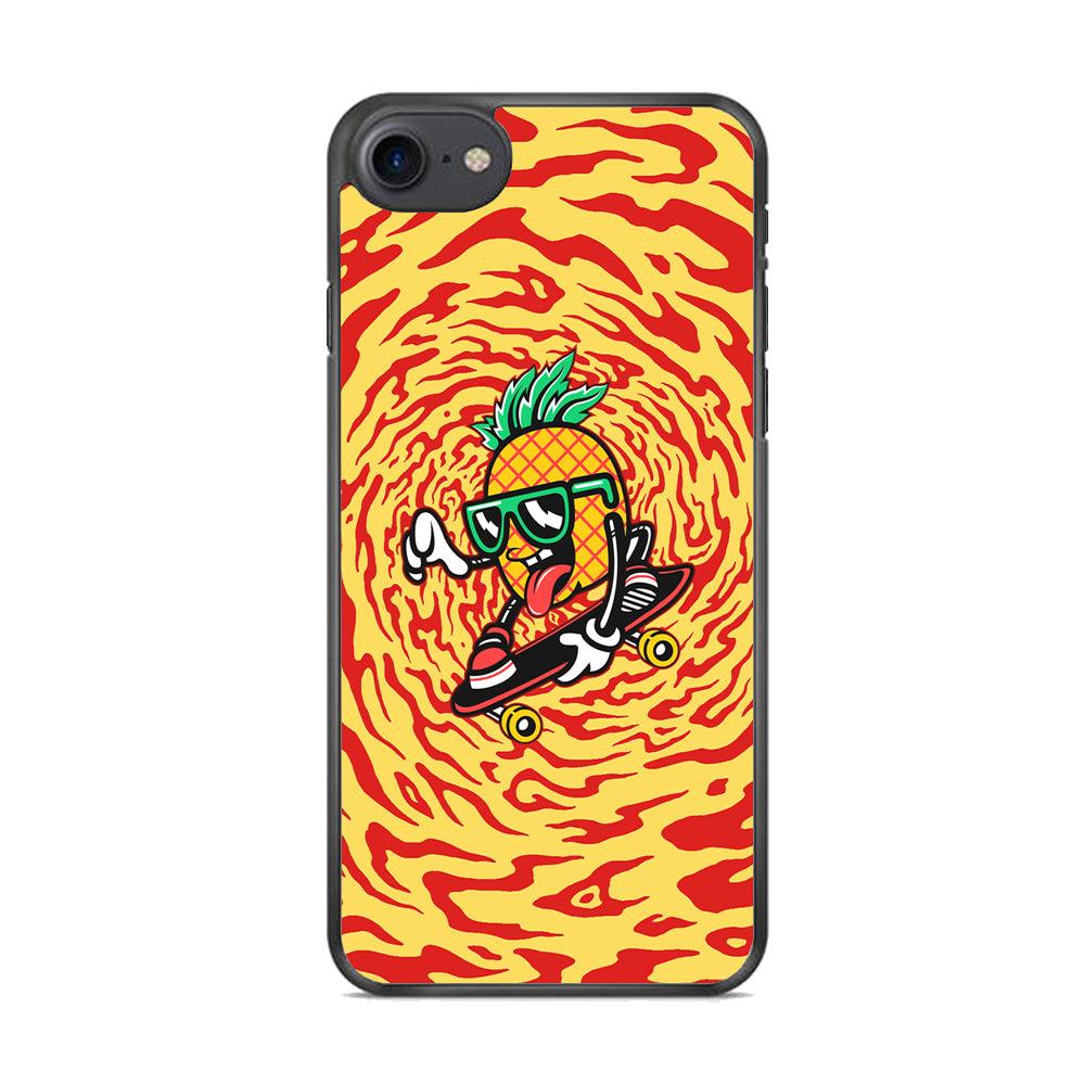 Banana Twisted Skate iPhone 7 Case-Rubber White (2D Case)-Oxvistore