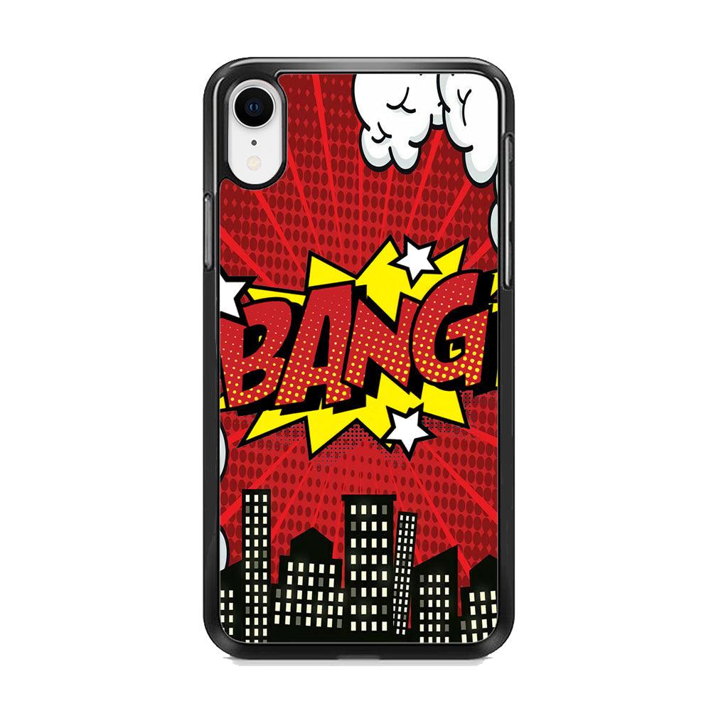 Bang Town iPhone XR Case-Rubber White (2D Case)-Oxvistore