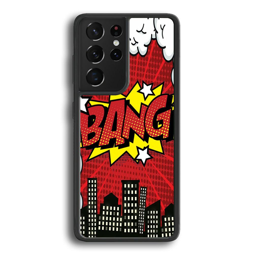Bang Town Samsung Galaxy S23 Ultra Case-Rubber White (2D Case)-Oxvistore