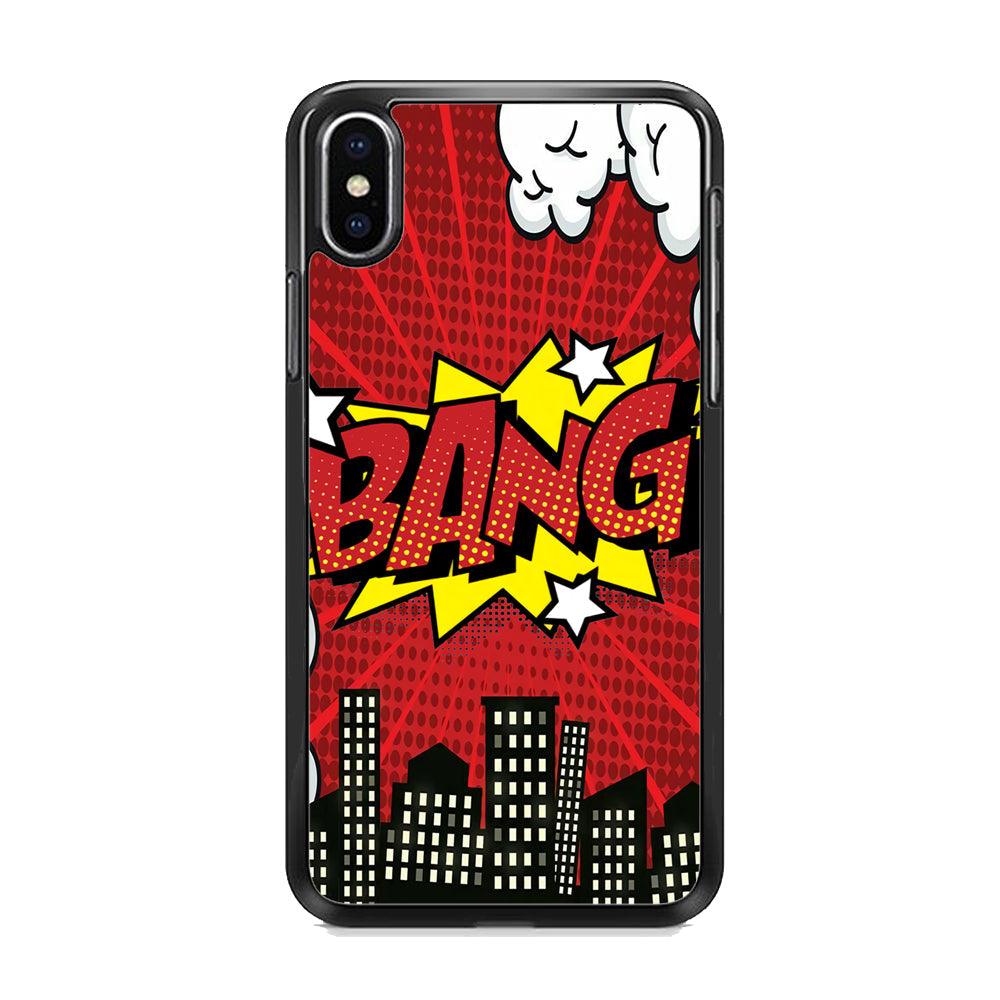 Bang Town iPhone XS Case-Rubber Black (2D Case)-Oxvistore