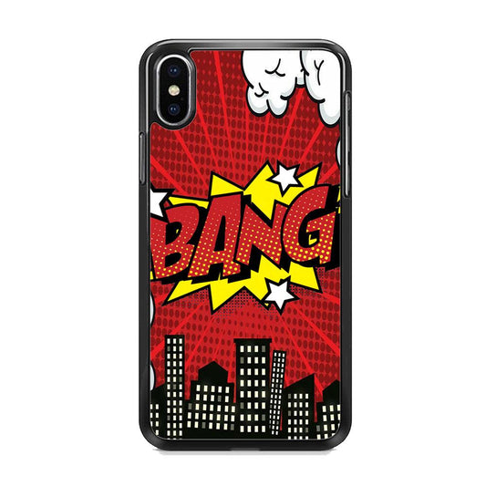 Bang Town iPhone X Case-Rubber White (2D Case)-Oxvistore