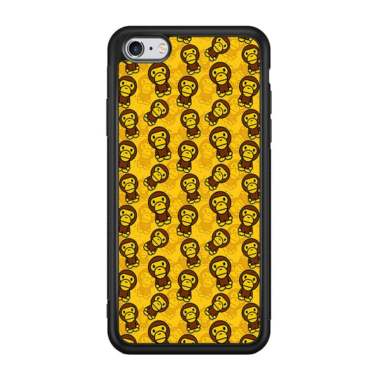 Bape Baby Milo Pattern iPhone 6 | 6s Case-Rubber Black (2D Case)-Oxvistore