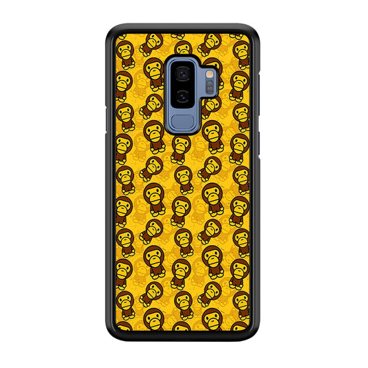 Bape Baby Milo Pattern Samsung Galaxy S9 Plus Case-Rubber Black (2D Case)-Oxvistore