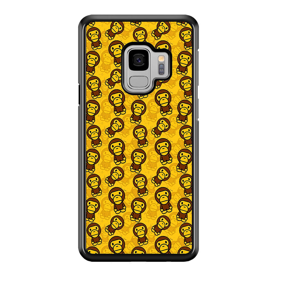 Bape Baby Milo Pattern Samsung Galaxy S9 Case-Rubber Black (2D Case)-Oxvistore