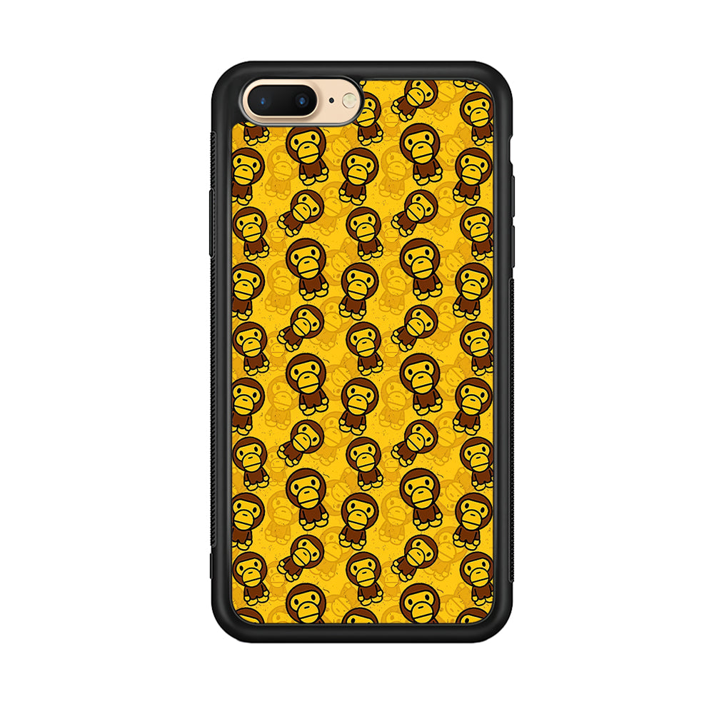Bape Baby Milo Pattern iPhone 7 Plus Case-Rubber Black (2D Case)-Oxvistore
