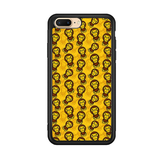Bape Baby Milo Pattern iPhone 7 Plus Case-Rubber Black (2D Case)-Oxvistore