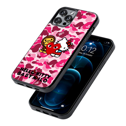 Bape Baby Milo X Hello Kitty 2D Rubber Phone Case-Oxvistore