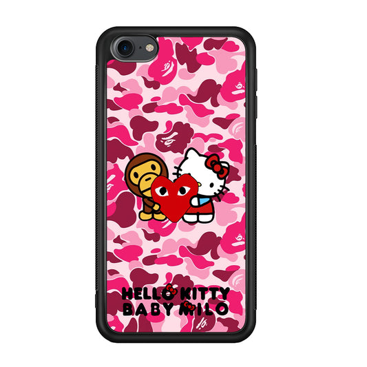 Bape Baby Milo X Hello Kitty iPod Touch 6 Case-Rubber Black (2D Case)-Oxvistore