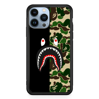 Bape Black Green Camo 2D Rubber Phone Case-Black-Oxvistore